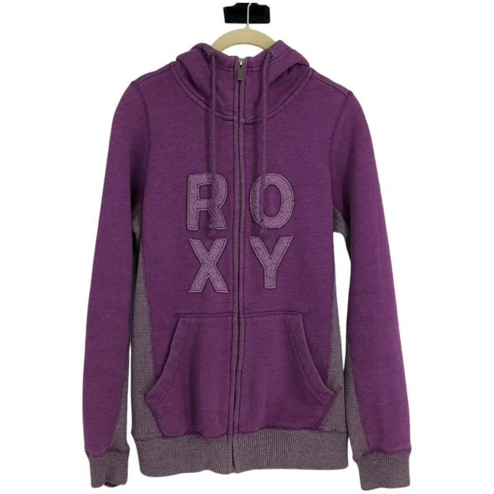 Roxy magenta purple zippered hoodie size S